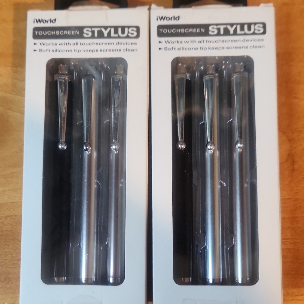 Silver Touchscreen Stylus Set 2 - 3 Packs